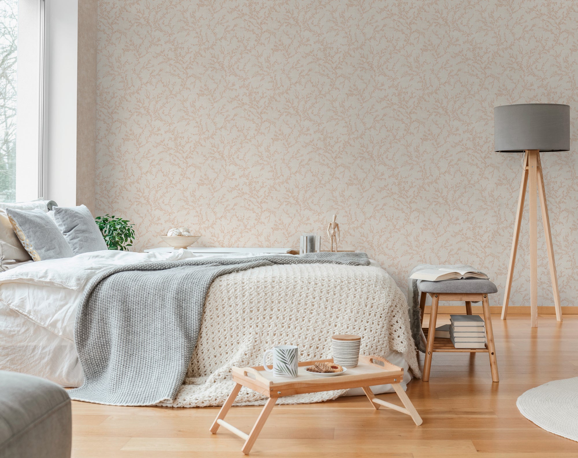 Premium Non-Woven Wallpaper Cream Natural