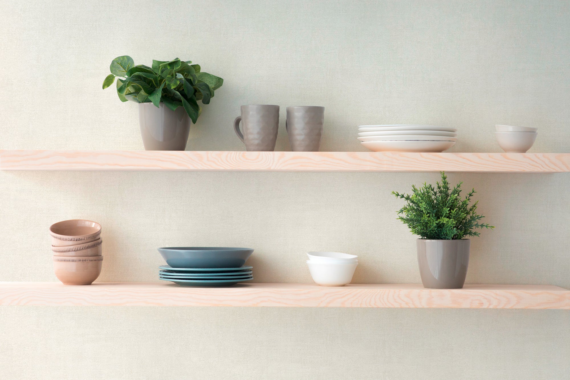 High-quality wallpaper from the Hygge III collection in cream 