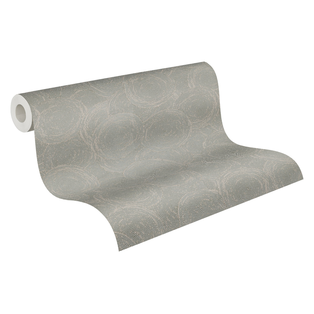 High-Quality Non-Woven Wallpaper Grey Nature