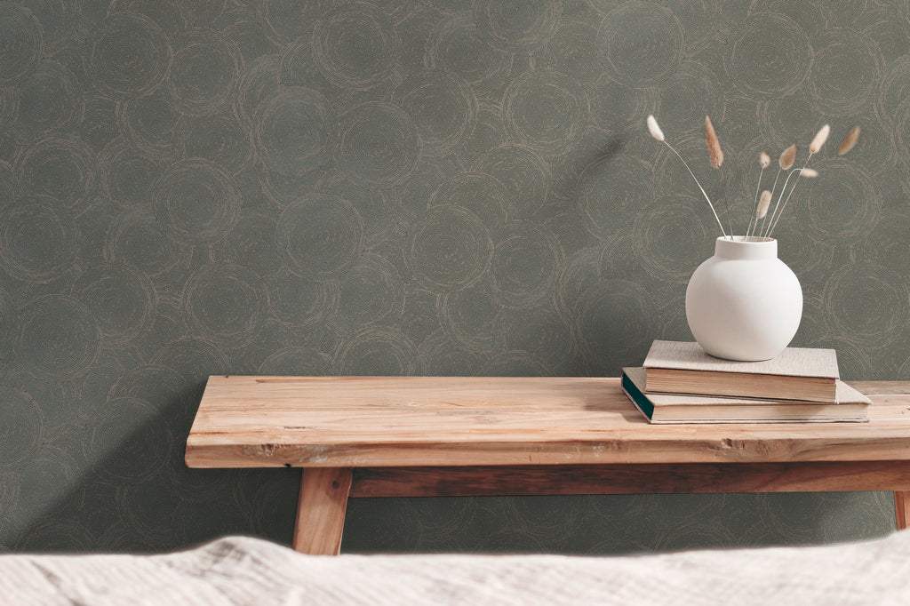 High-Quality Non-Woven Wallpaper Grey Nature