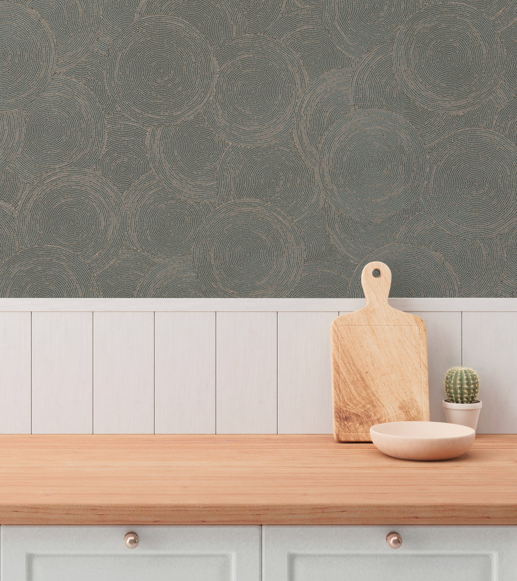 High-Quality Non-Woven Wallpaper Grey Nature