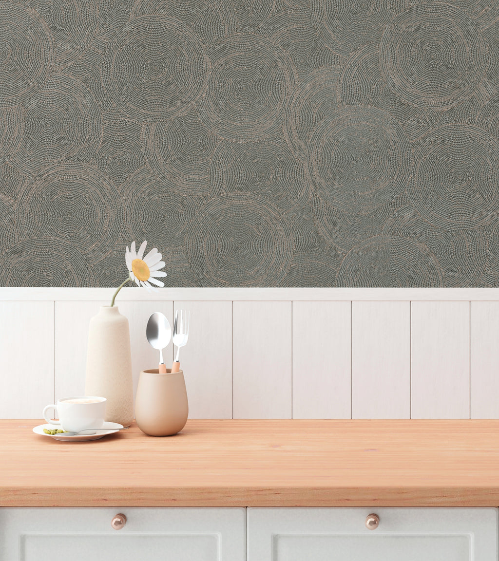 High-Quality Non-Woven Wallpaper Grey Nature