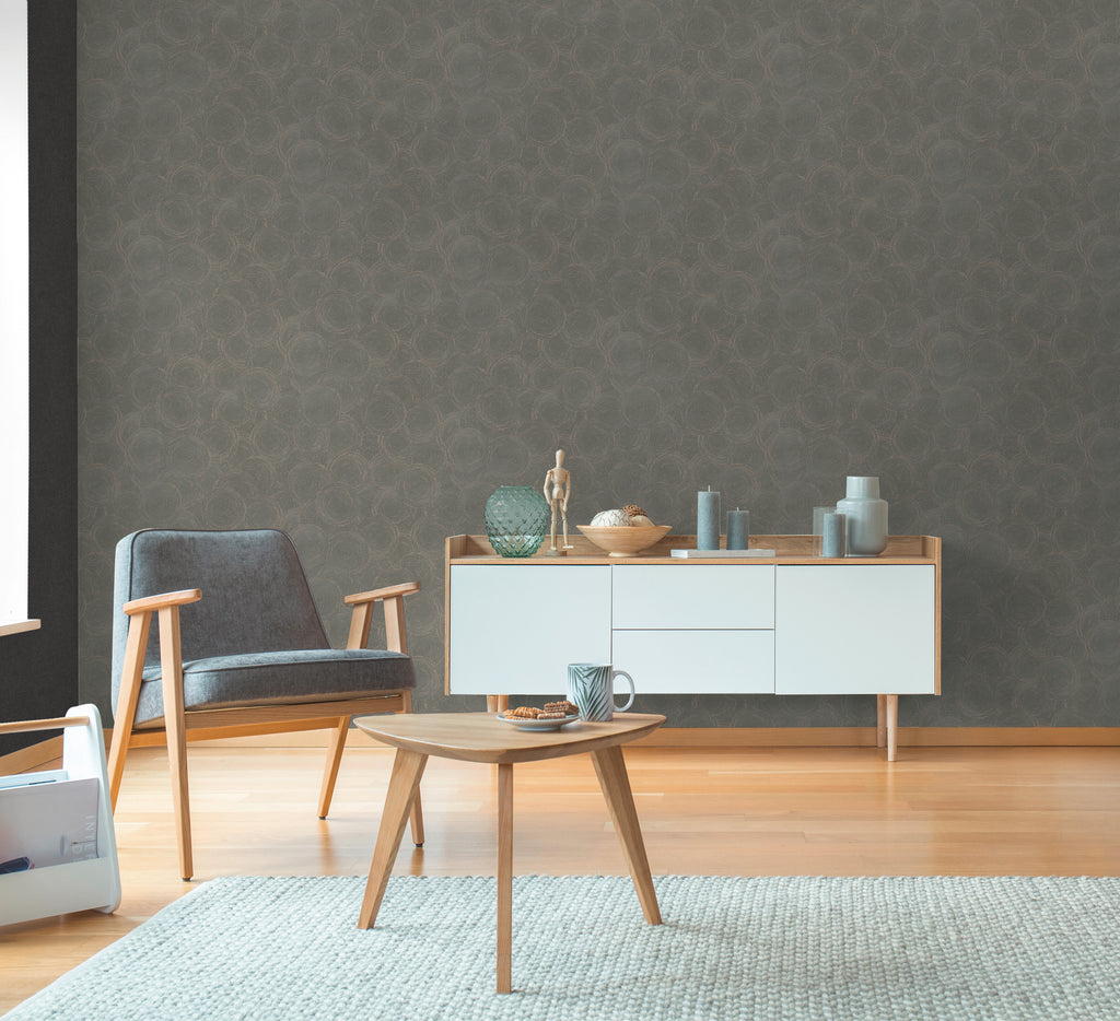 High-Quality Non-Woven Wallpaper Grey Nature