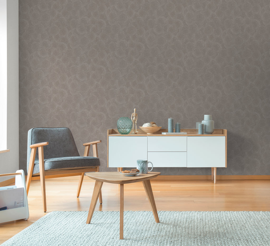 High-Quality Non-Woven Wallpaper Brown Natural