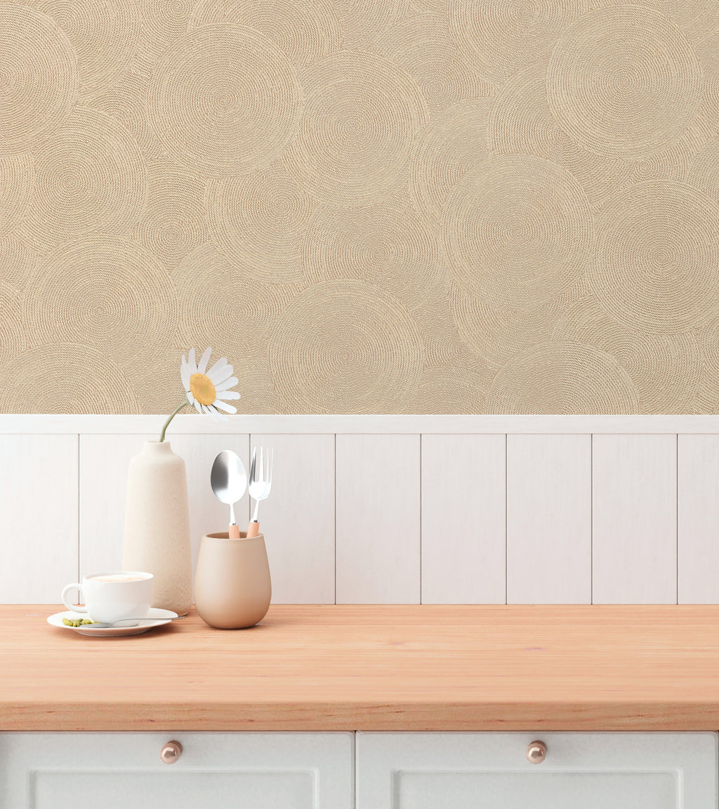 Hochwertige Vliestapete Beige Natur