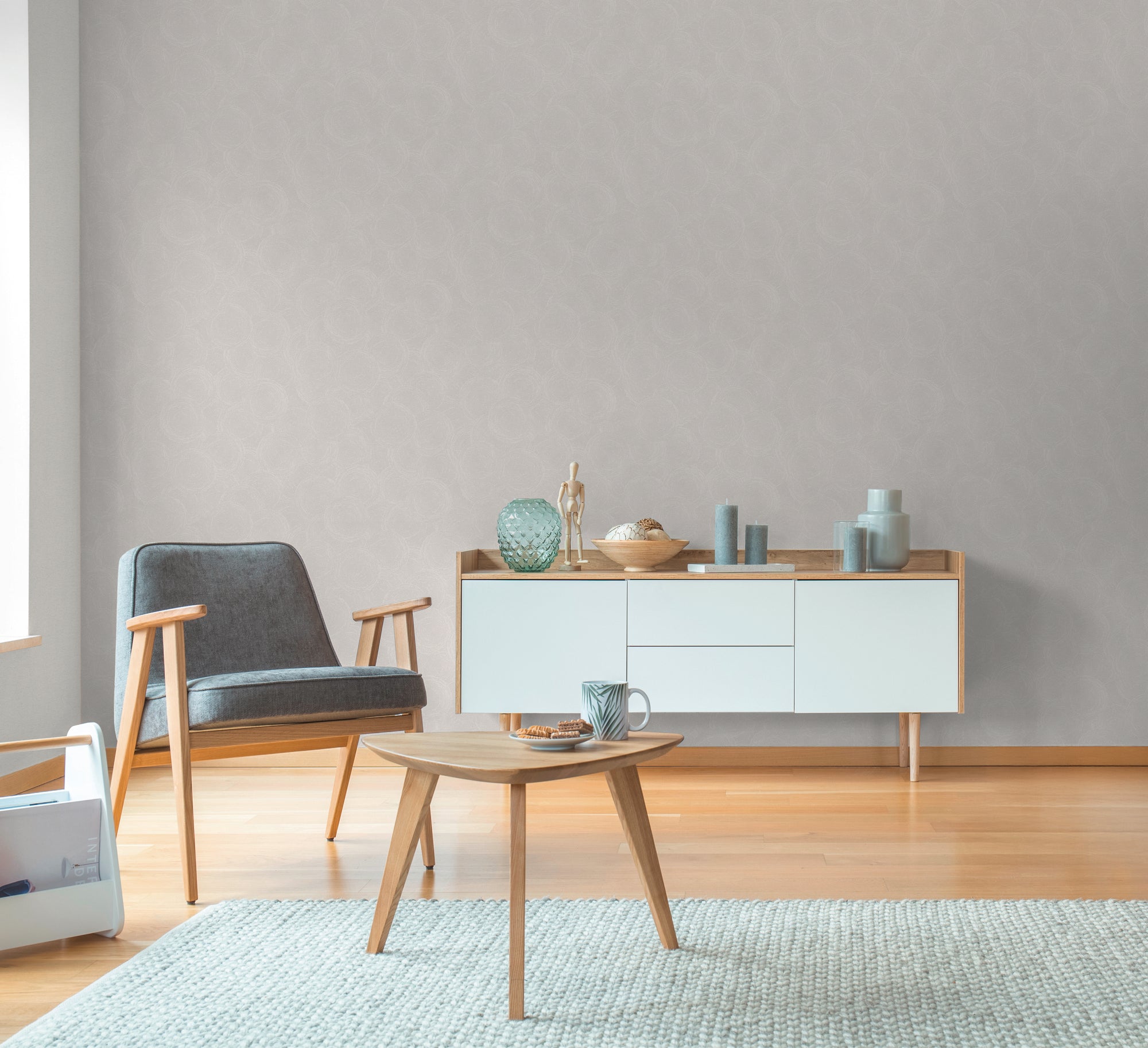 High-Quality Non-Woven Wallpaper Cream Natural