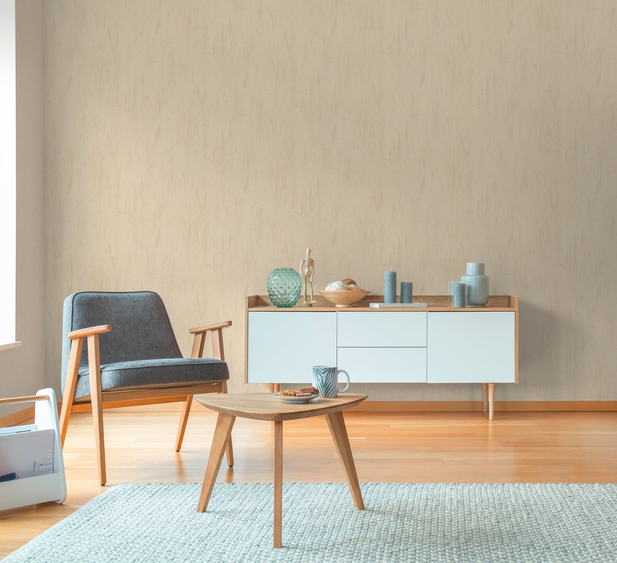 High-Quality Non-Woven Wallpaper Beige Nature