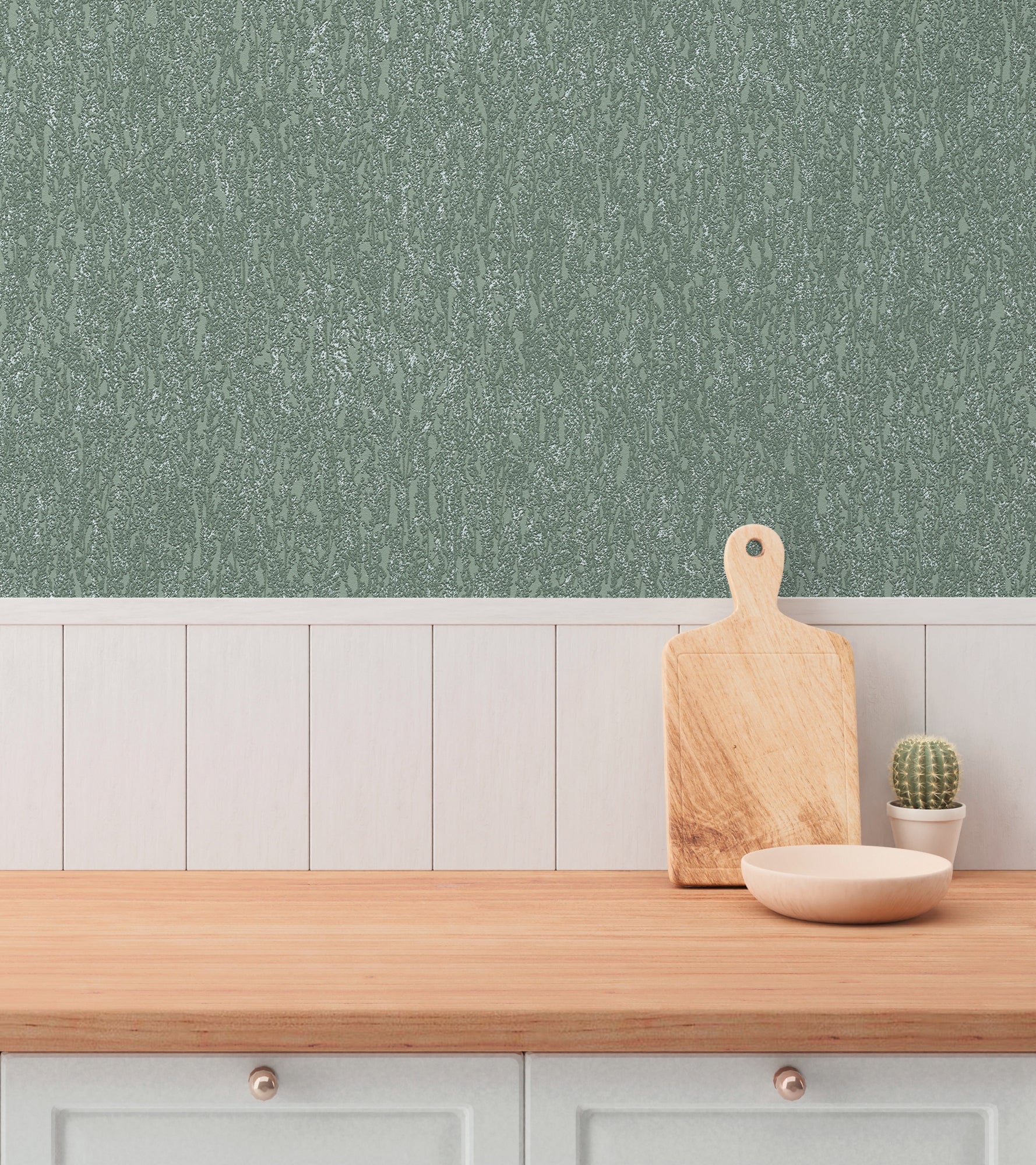 High-quality wallpaper from the Hygge III collection in green 