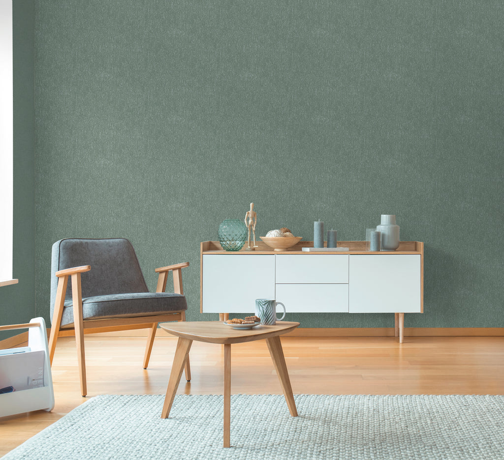 High-quality wallpaper from the Hygge III collection in green 