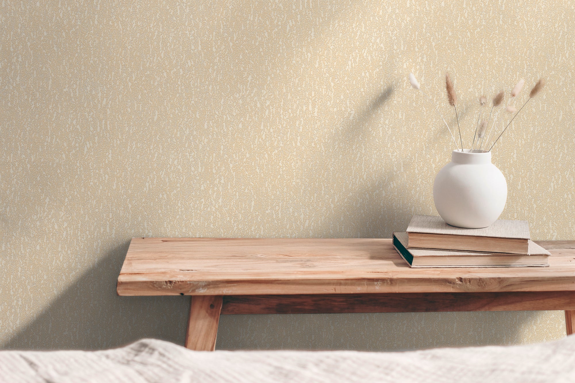 High-quality wallpaper from the Hygge III collection in beige 