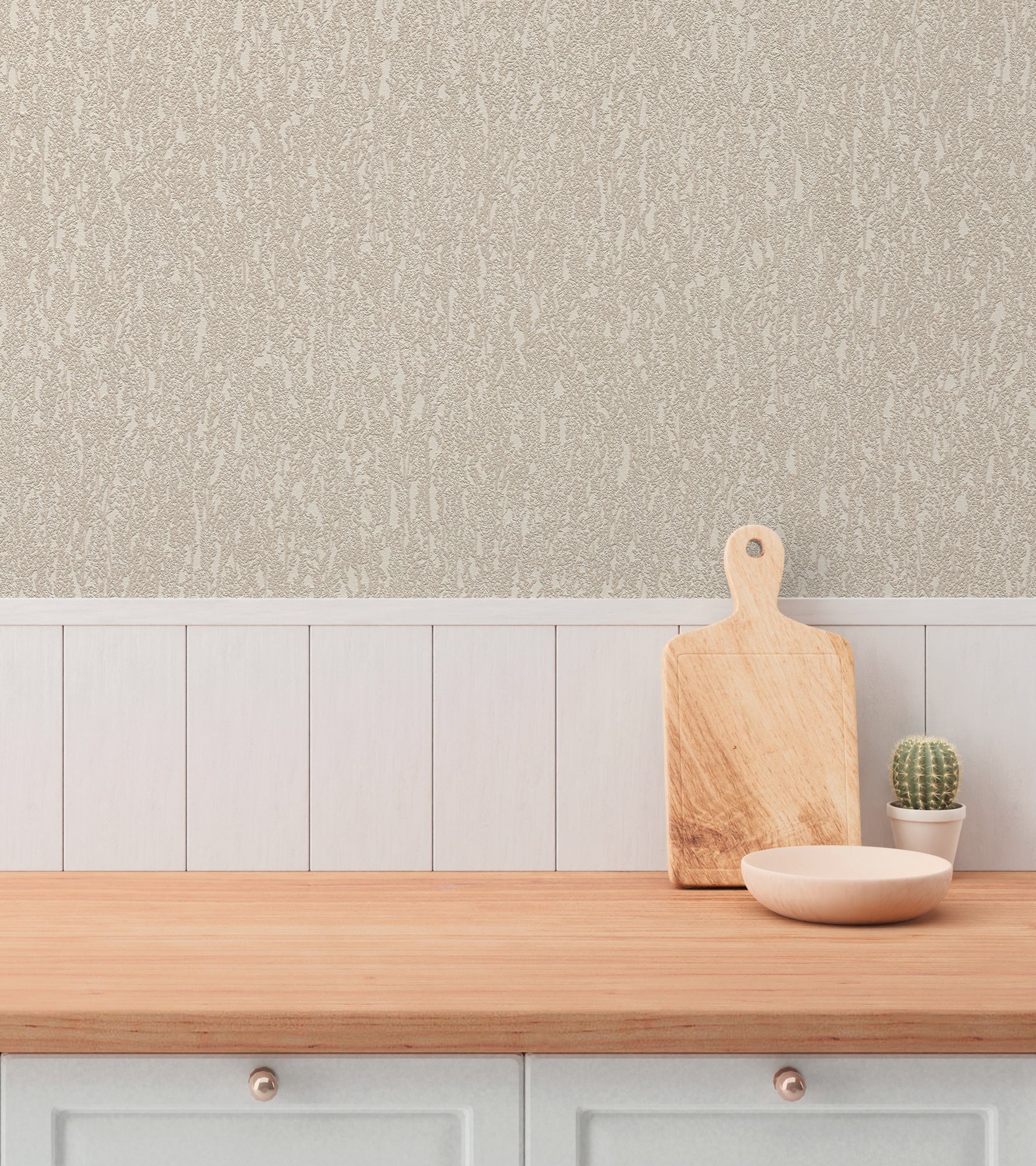 High-quality wallpaper from the Hygge III collection in beige 