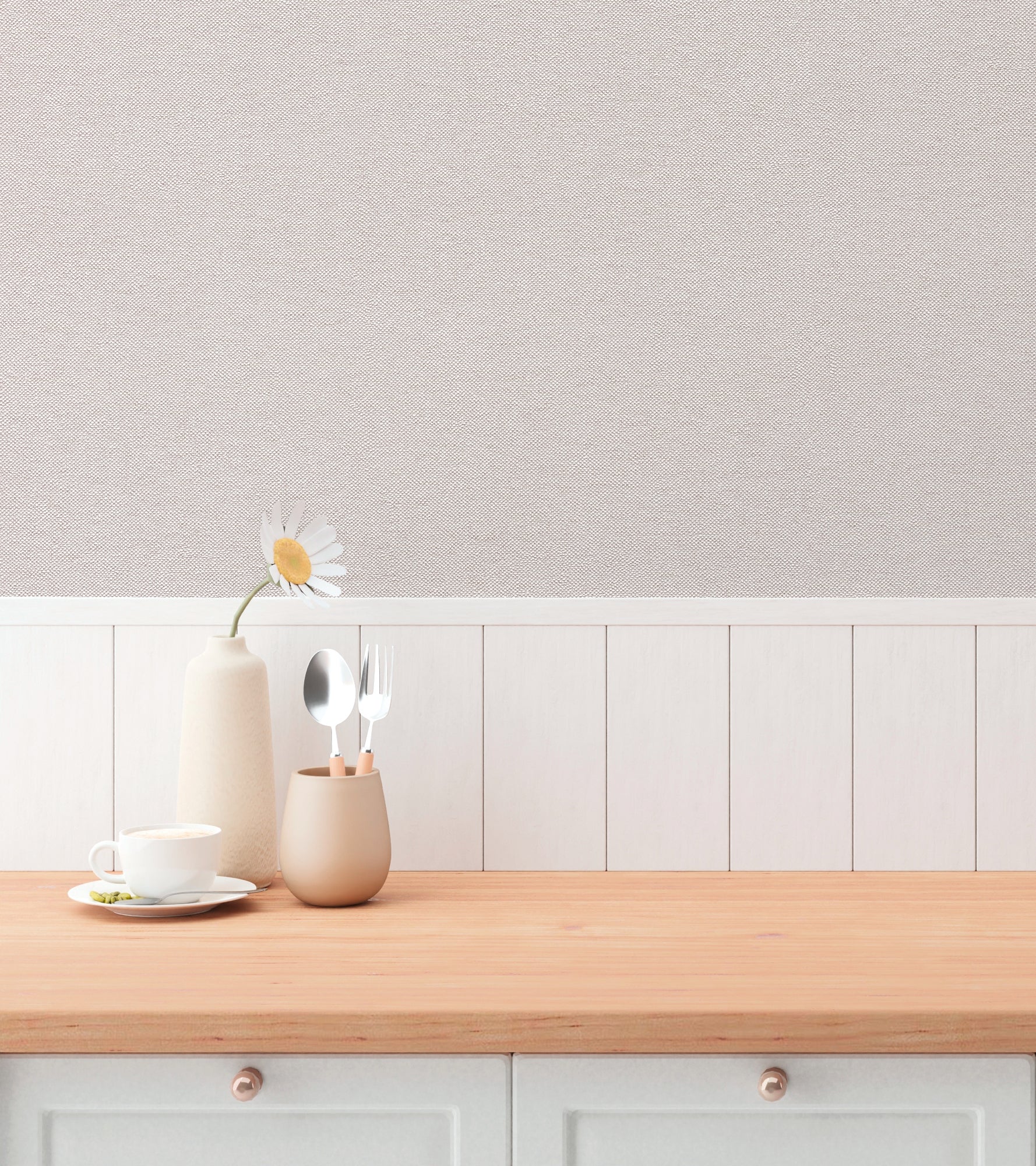 High-quality wallpaper from the Hygge III collection in grey 