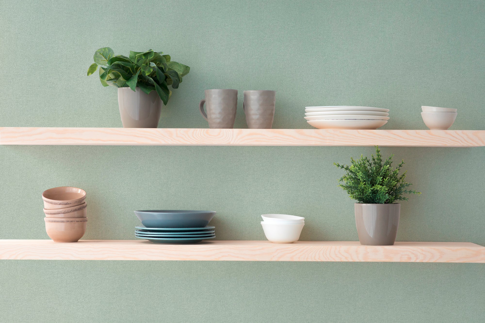 High-quality wallpaper from the Hygge III collection in green 