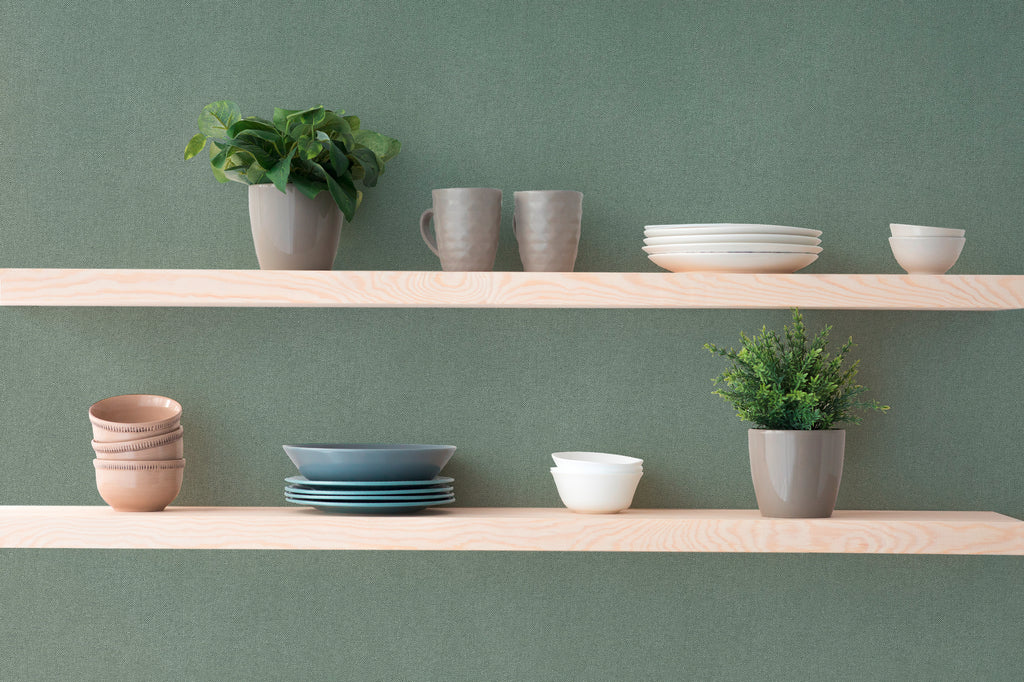 High-quality wallpaper from the Hygge III collection in green 