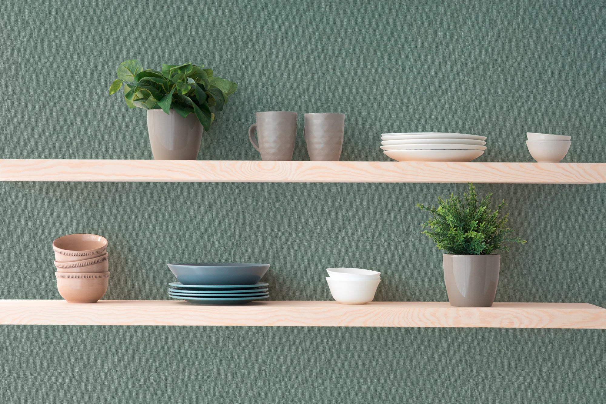 Hochwertige Tapete aus der Kollektion Hygge III in Grün