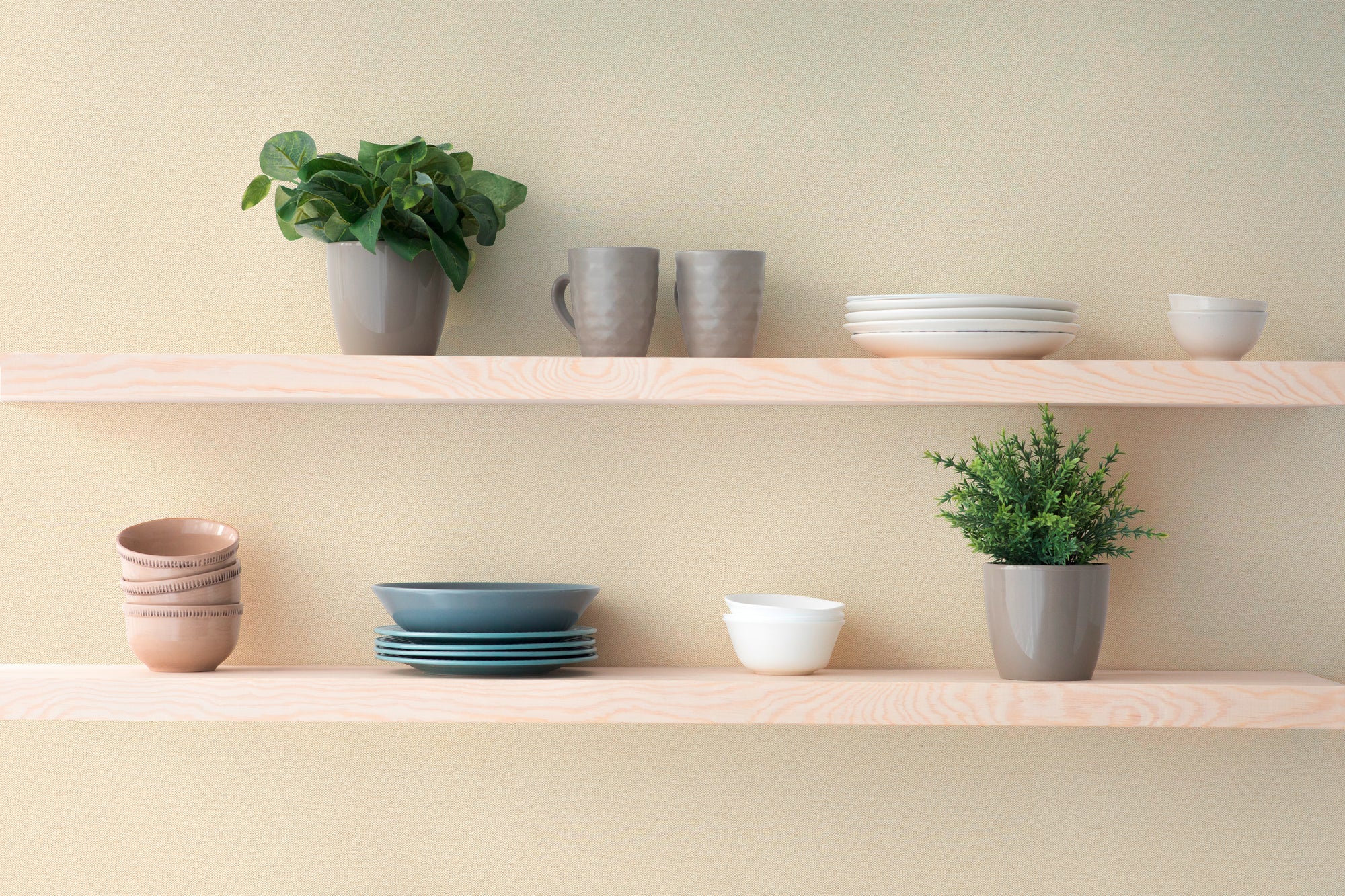 Hochwertige Tapete aus der Kollektion Hygge III in Creme