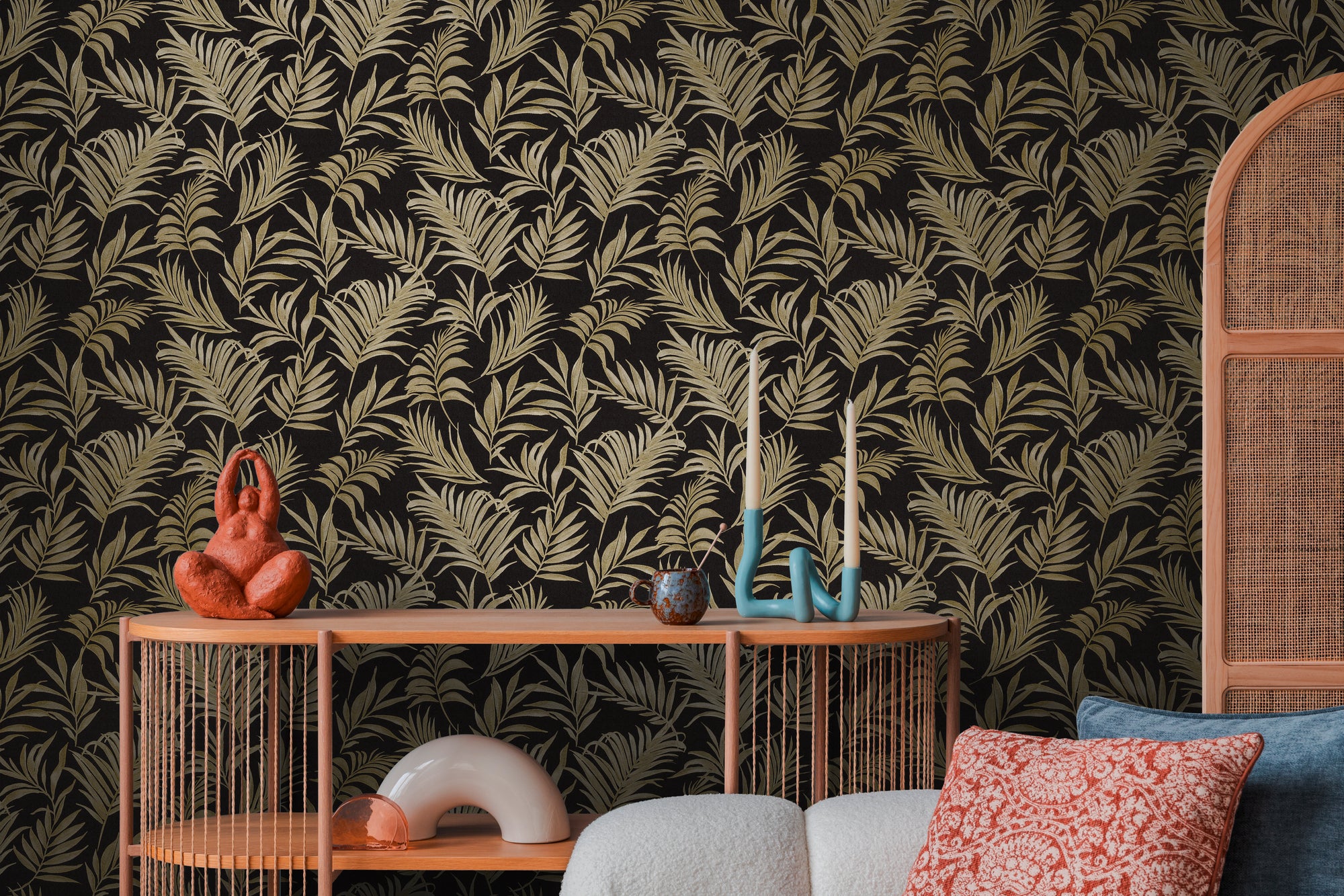 Hochwertige  Tapete aus der Kollektion CosmoLiving in Schwarz