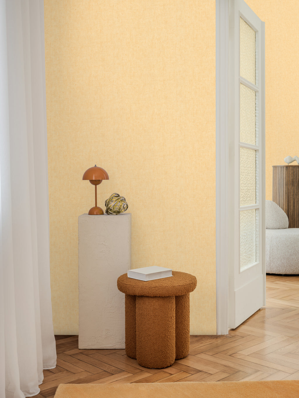 Hochwertige  Tapete aus der Kollektion CosmoLiving in Gelb