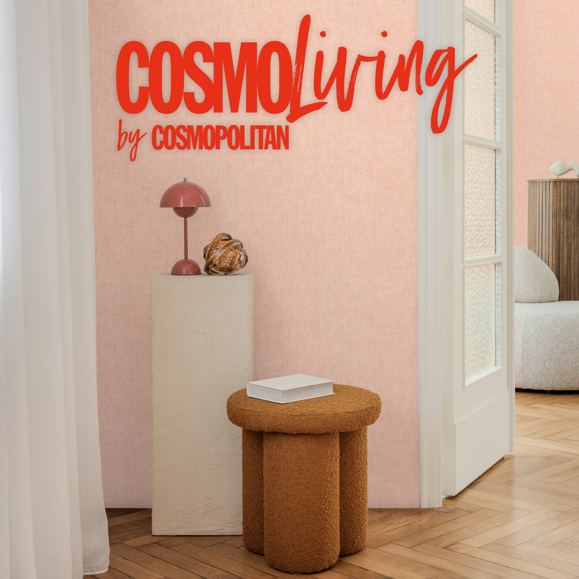Hochwertige  Tapete aus der Kollektion CosmoLiving in Rosa