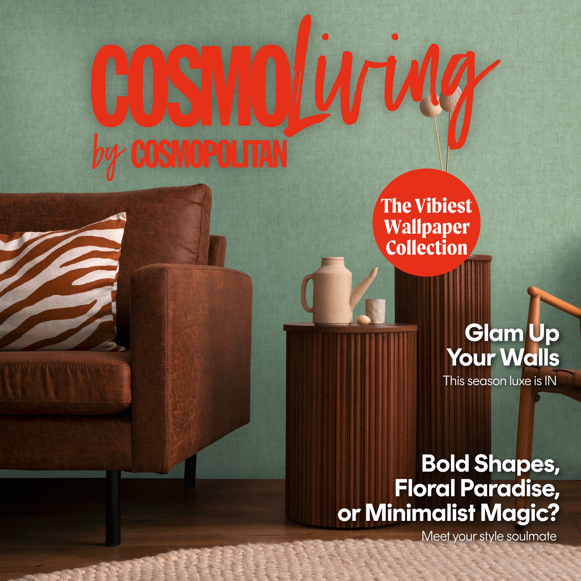 Hochwertige  Tapete aus der Kollektion CosmoLiving in Grün