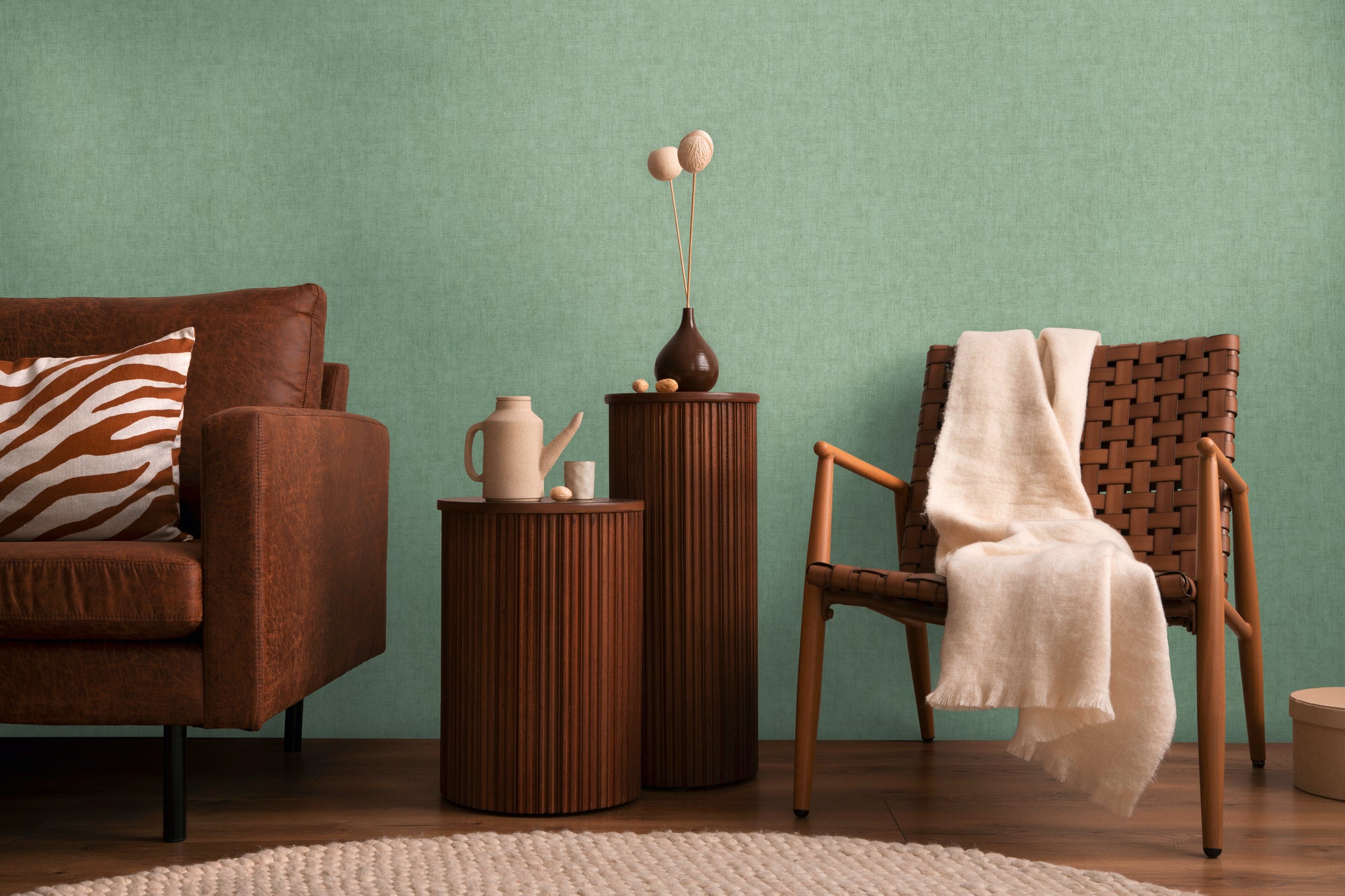 Hochwertige  Tapete aus der Kollektion CosmoLiving in Grün