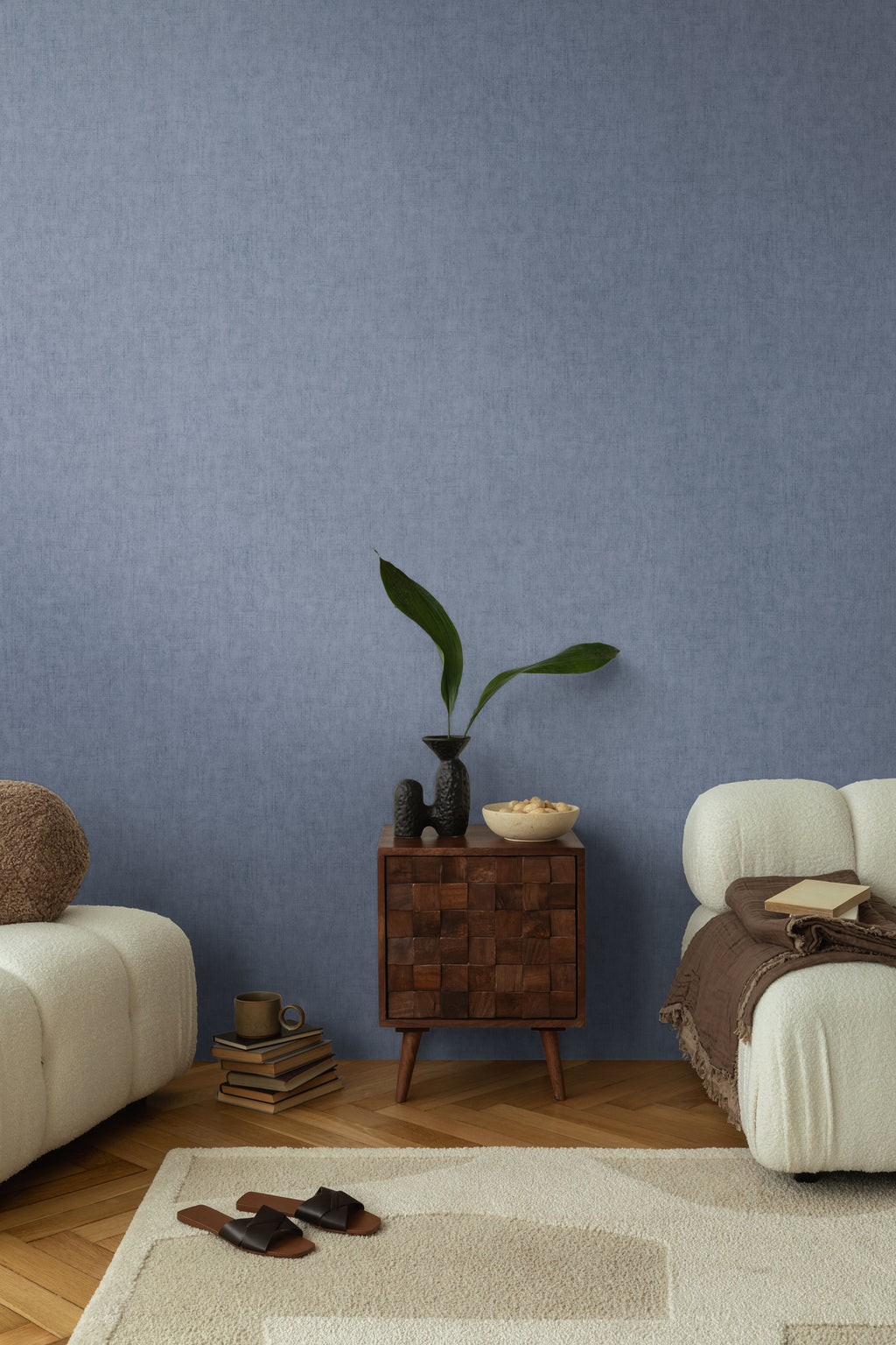 Hochwertige  Tapete aus der Kollektion CosmoLiving in Blau