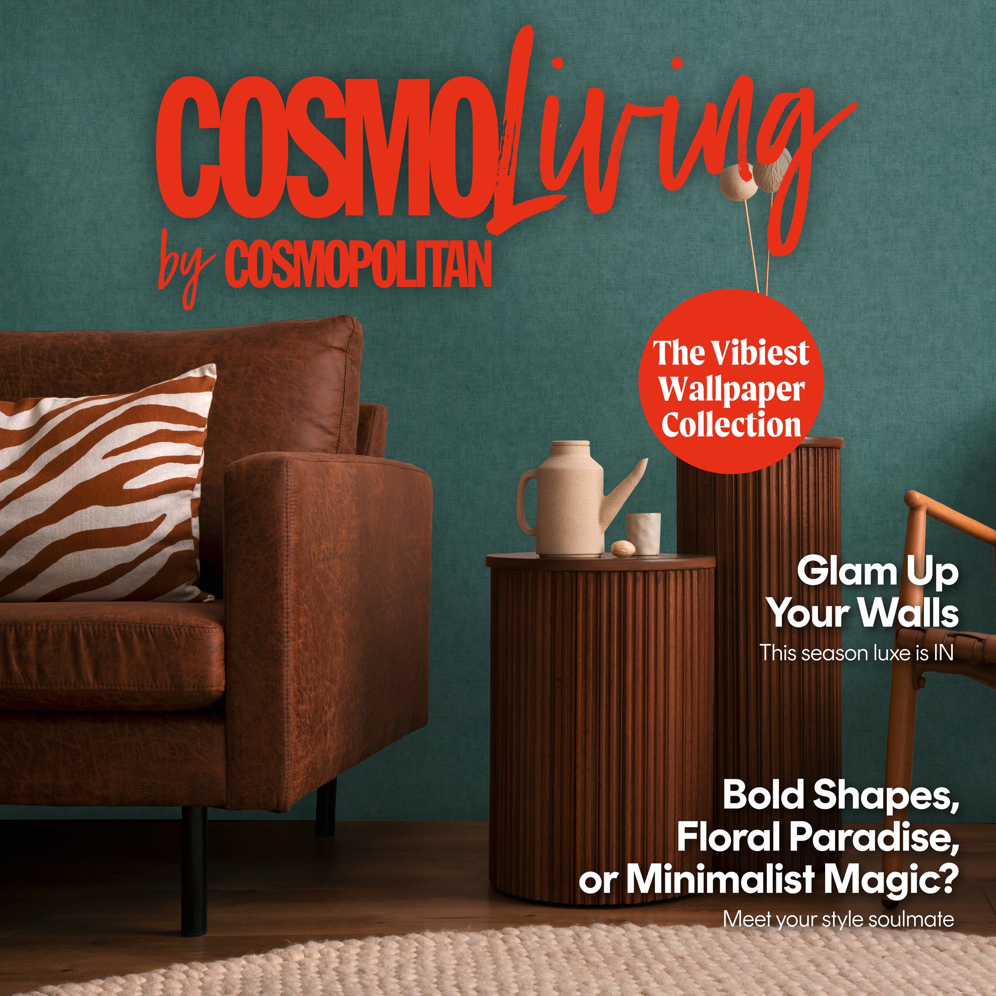 Hochwertige  Tapete aus der Kollektion CosmoLiving in Grün