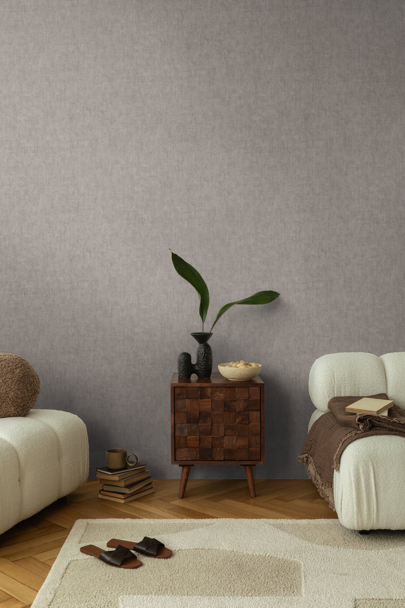 Hochwertige  Tapete aus der Kollektion CosmoLiving in Grau