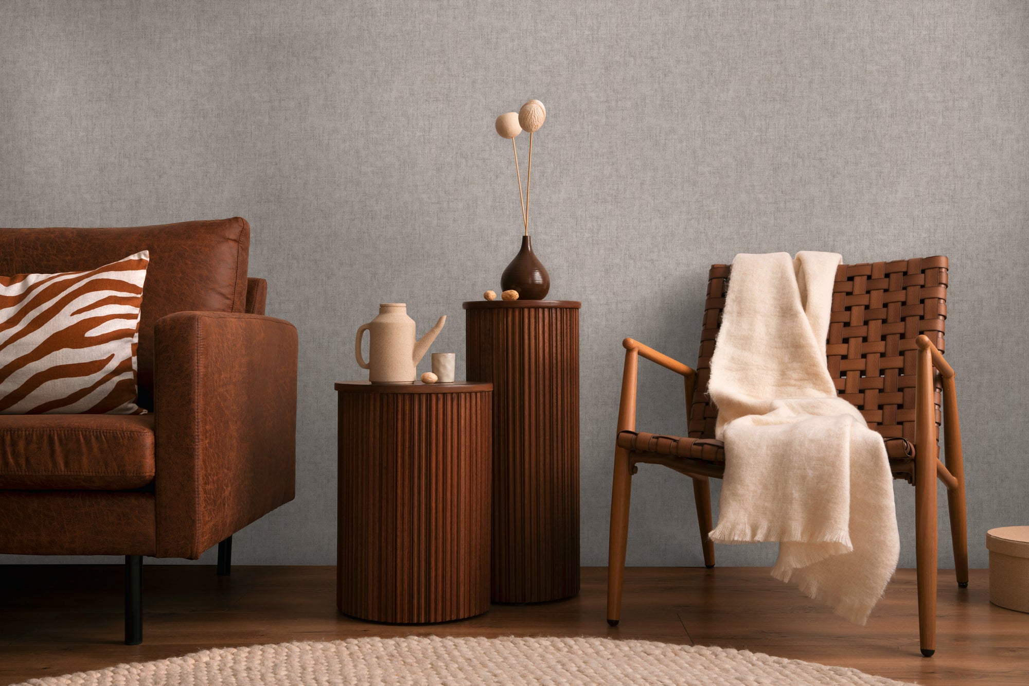 Hochwertige  Tapete aus der Kollektion CosmoLiving in Grau