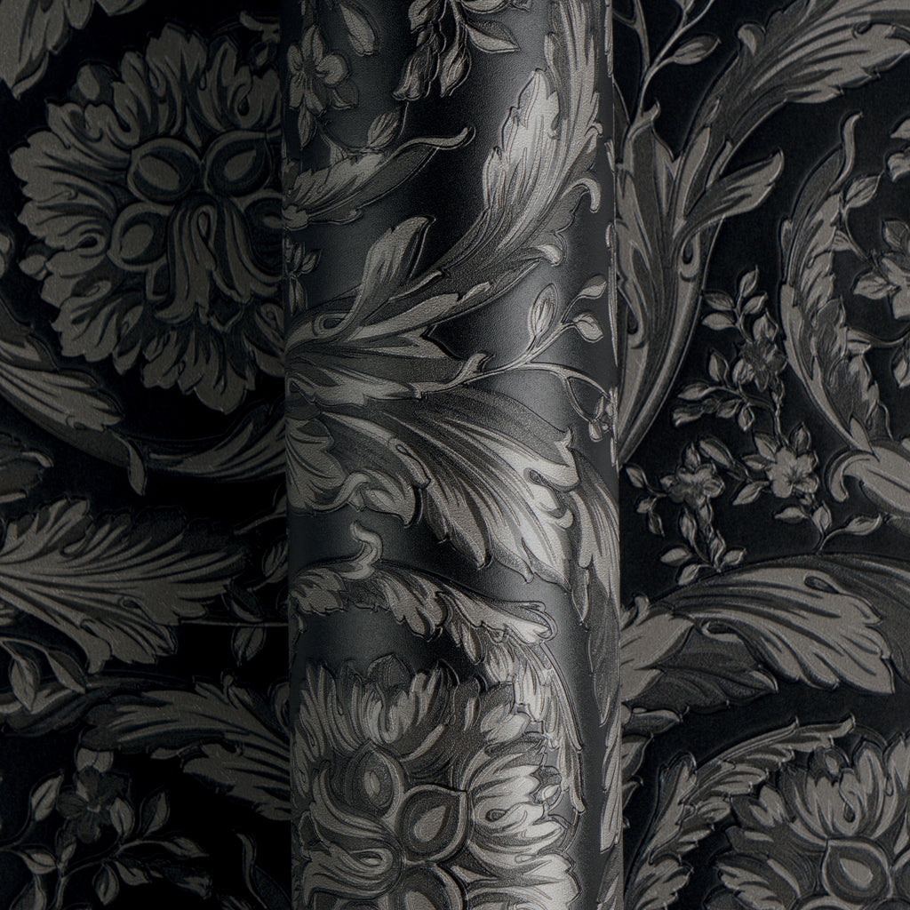 Versace 6-Vliestapete Vinyltapete Grau Floral