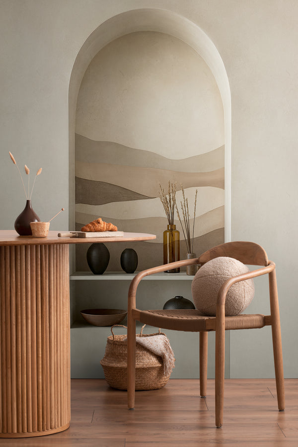 High-Quality Beige 3D Photo Wallpaper