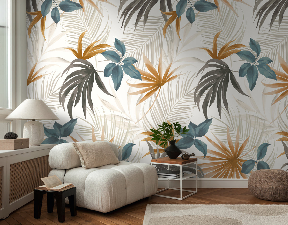 High-Quality Photo Wallpaper Beige Jungle