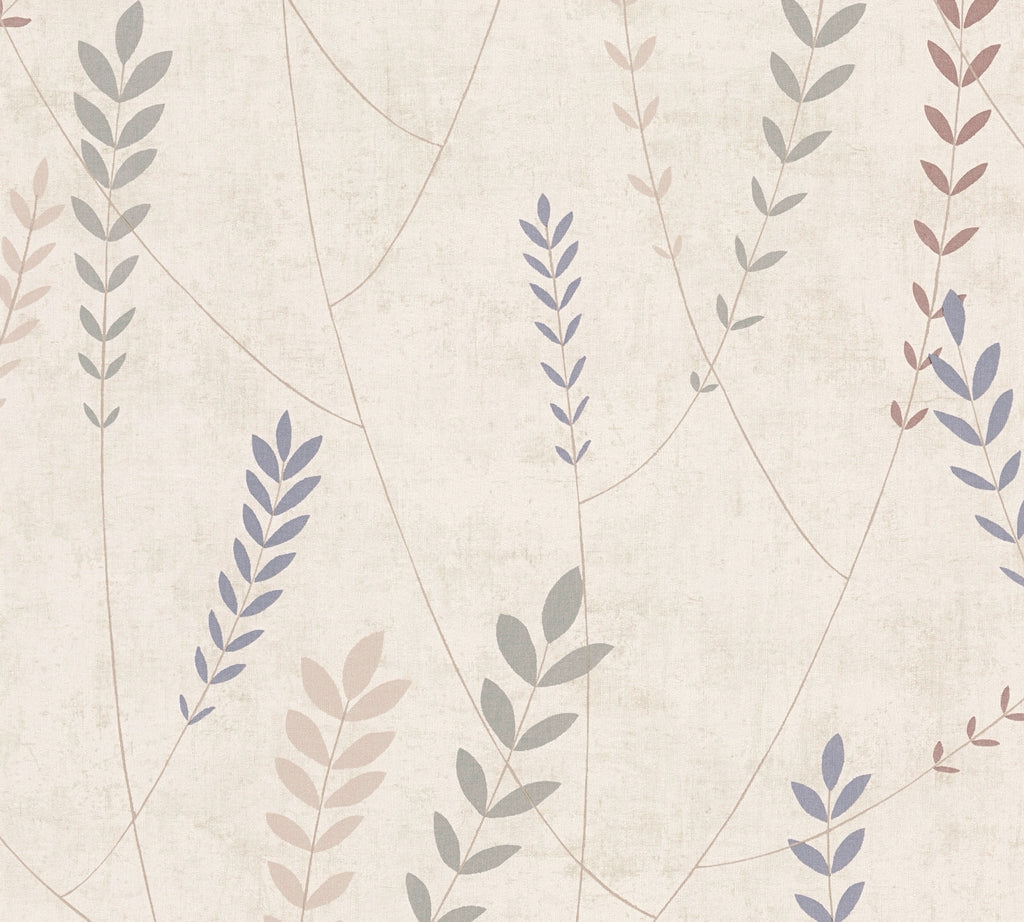 High-Quality Non-Woven Wallpaper Beige Floral