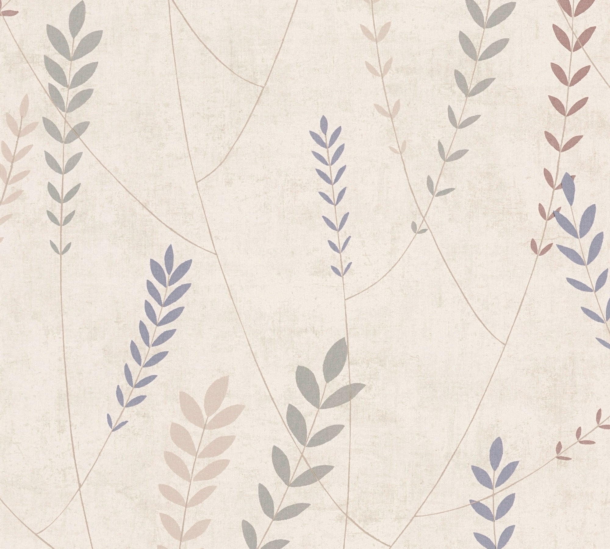 High-Quality Non-Woven Wallpaper Beige Floral