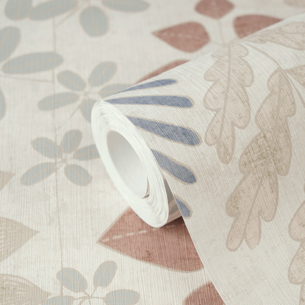 Hochwertige Vliestapete Beige Floral