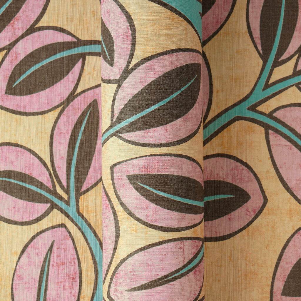High-Quality Non-Woven Wallpaper Yellow Floral