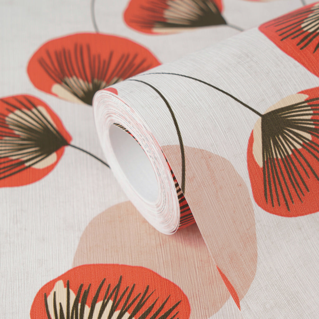Premium Non-Woven Wallpaper Grey Floral