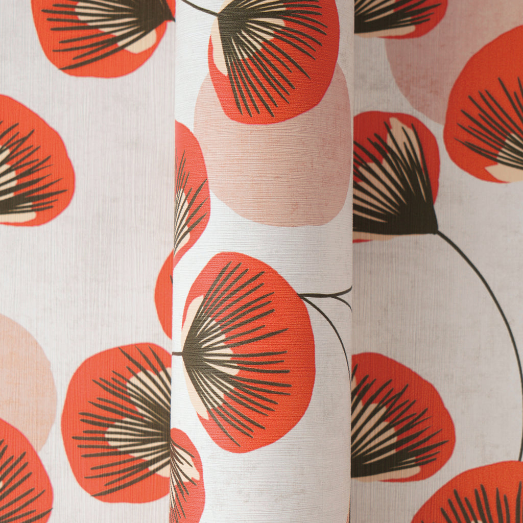 Premium Non-Woven Wallpaper Grey Floral