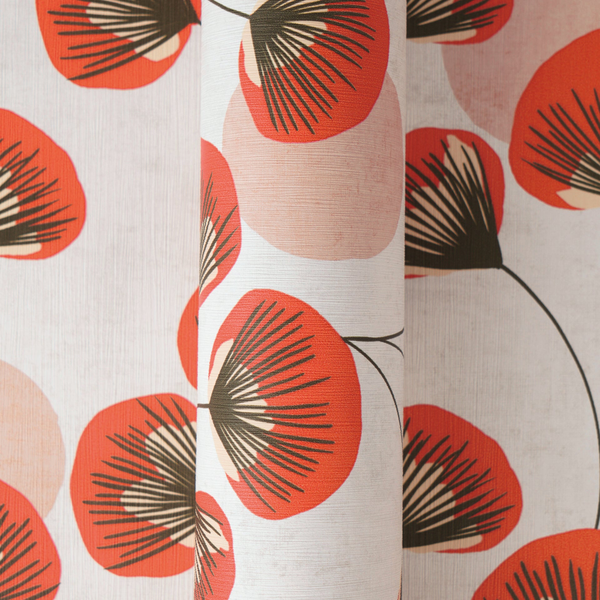 Premium Non-Woven Wallpaper Grey Floral