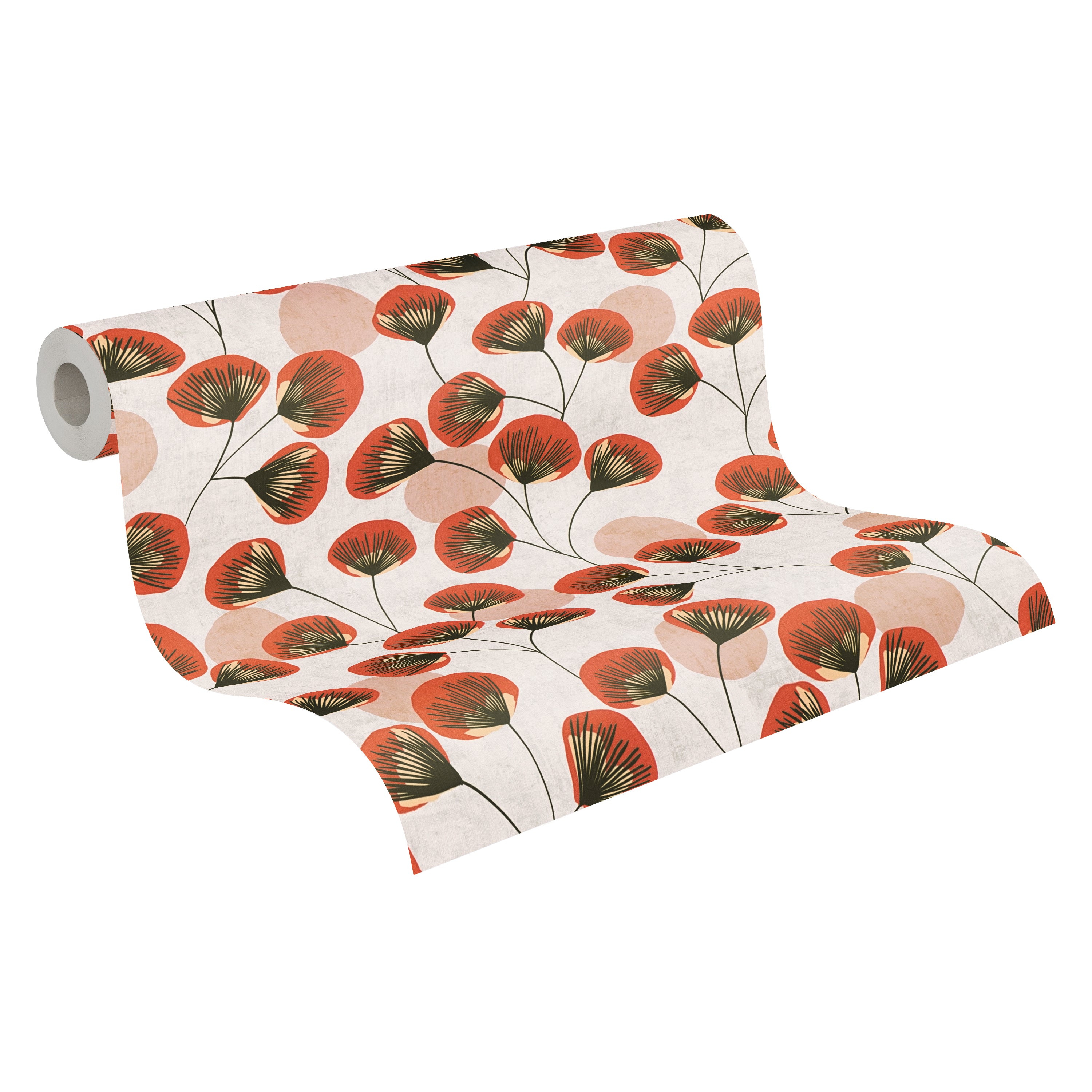 Premium Non-Woven Wallpaper Grey Floral