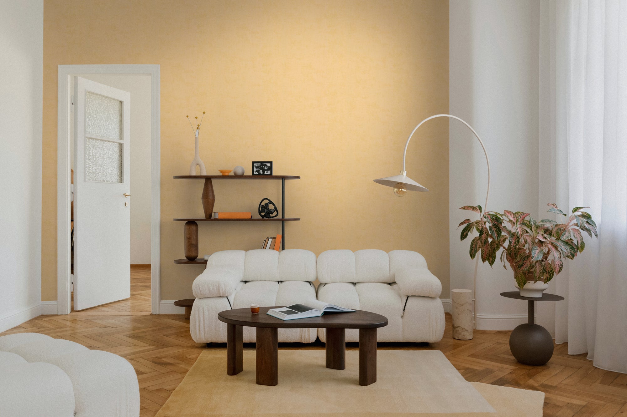 Hochwertige Tapete aus der Kollektion Pintwalls III in Gelb