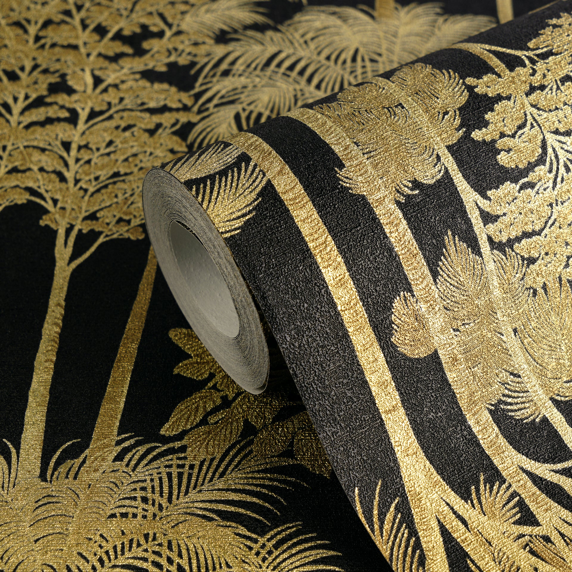 Cuba II-Vliestapete Vinyltapete Schwarz Dschungel