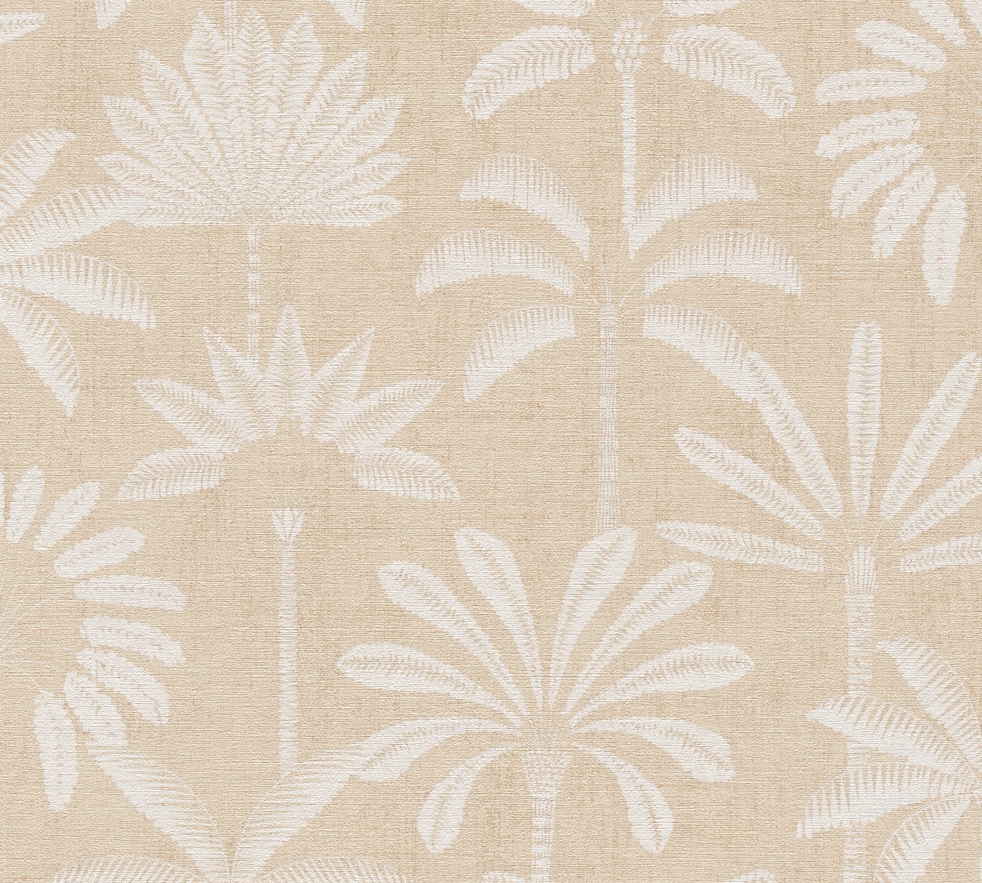 Cuba II-Vliestapete Vinyltapete Beige Dschungel