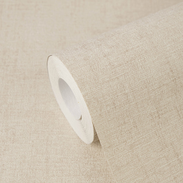 Hochwertige Vliestapete Beige Unitapete
