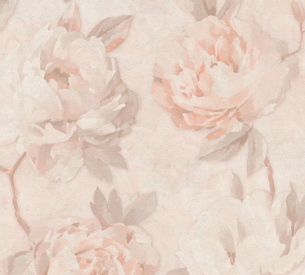 High-Quality Non-Woven Wallpaper Cream Floral