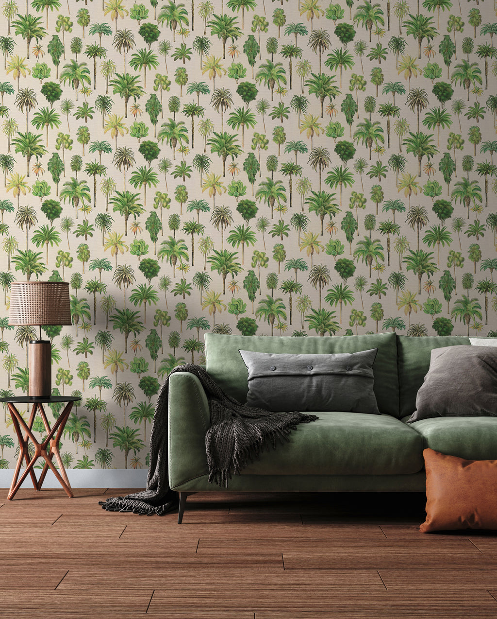 High-Quality Non-Woven Wallpaper Beige Floral
