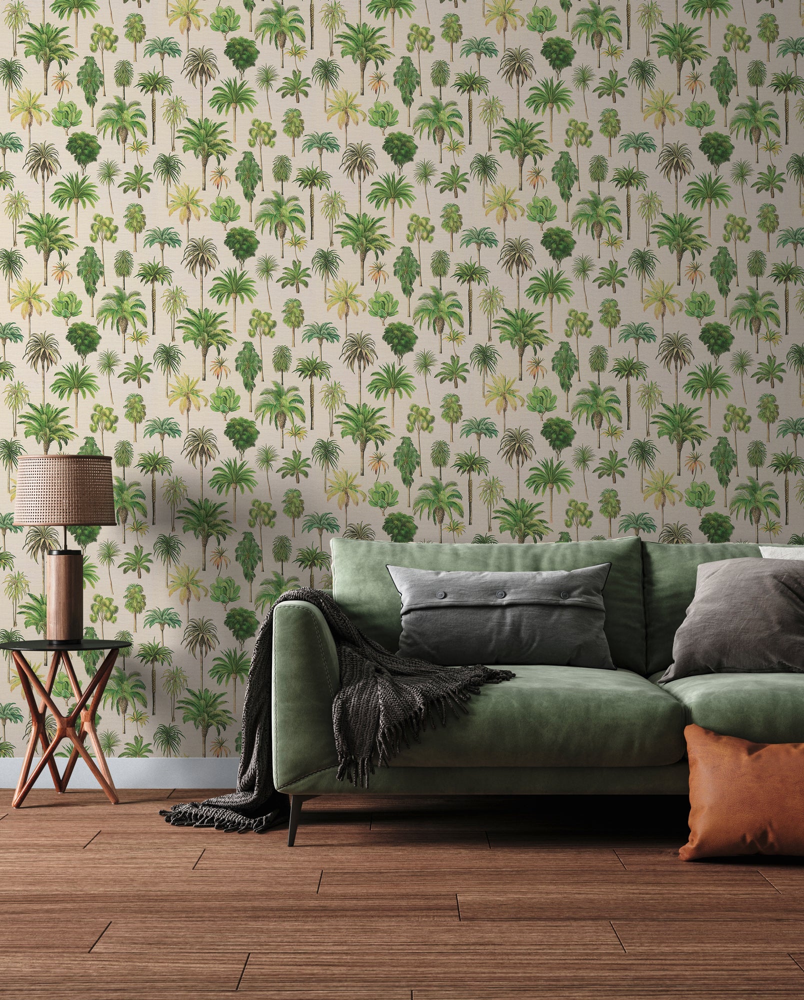 High-Quality Non-Woven Wallpaper Beige Floral