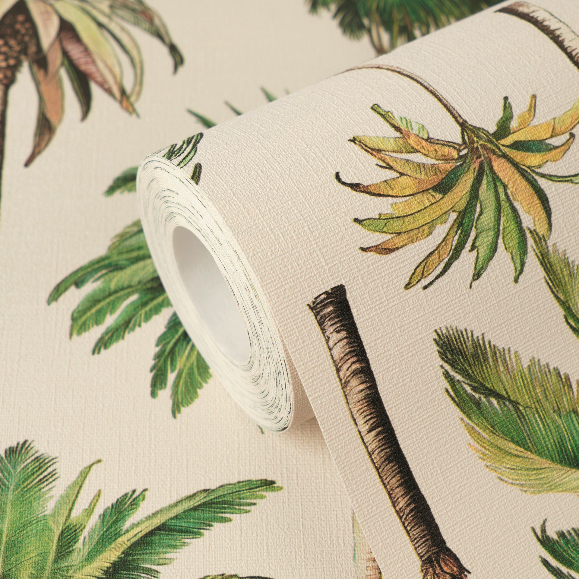 High-Quality Non-Woven Wallpaper Beige Floral