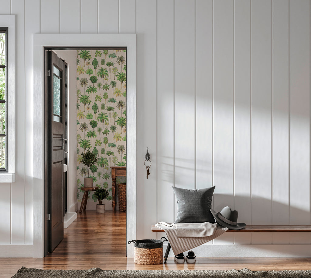 High-Quality Non-Woven Wallpaper Beige Floral
