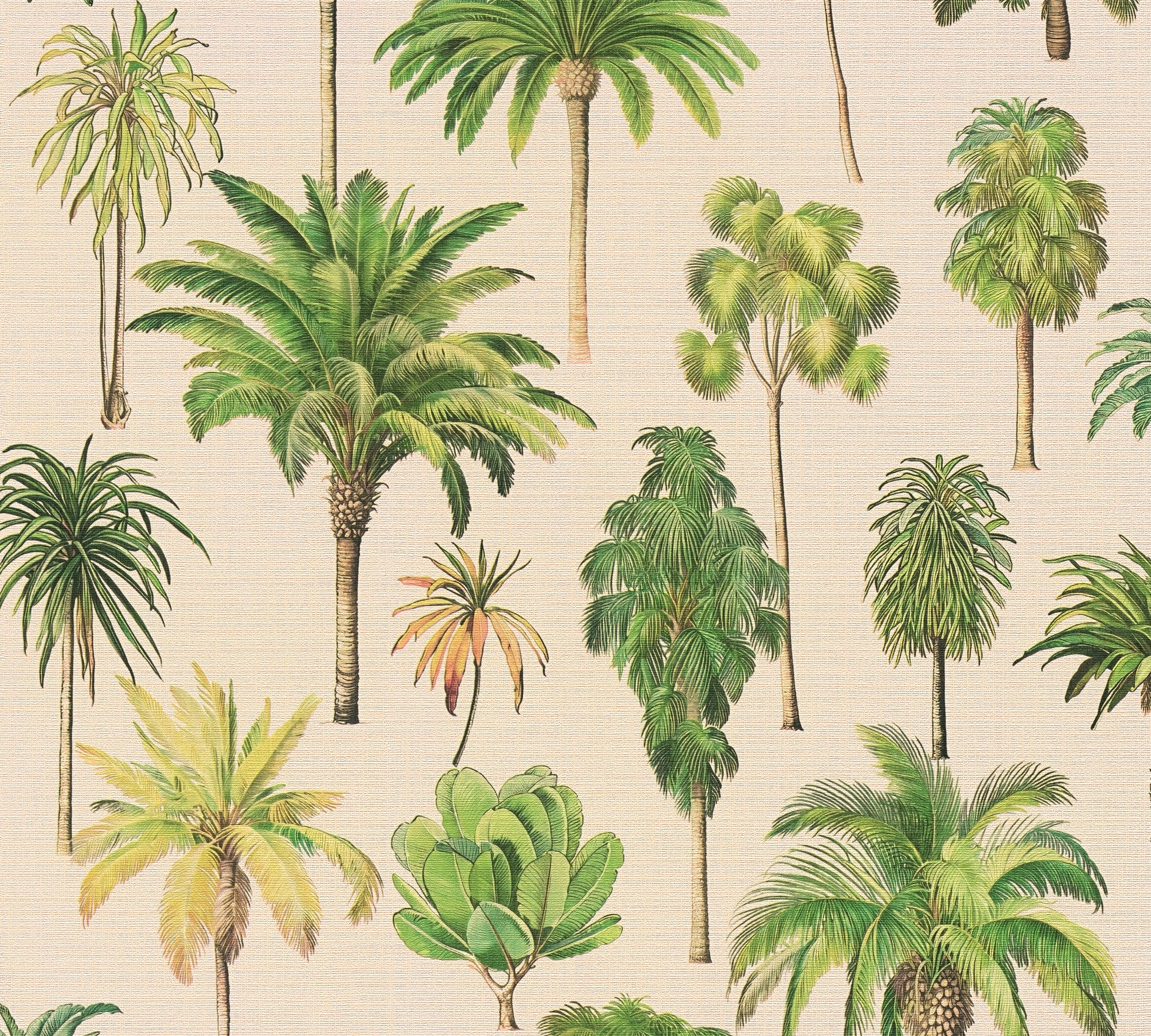 High-Quality Non-Woven Wallpaper Beige Floral
